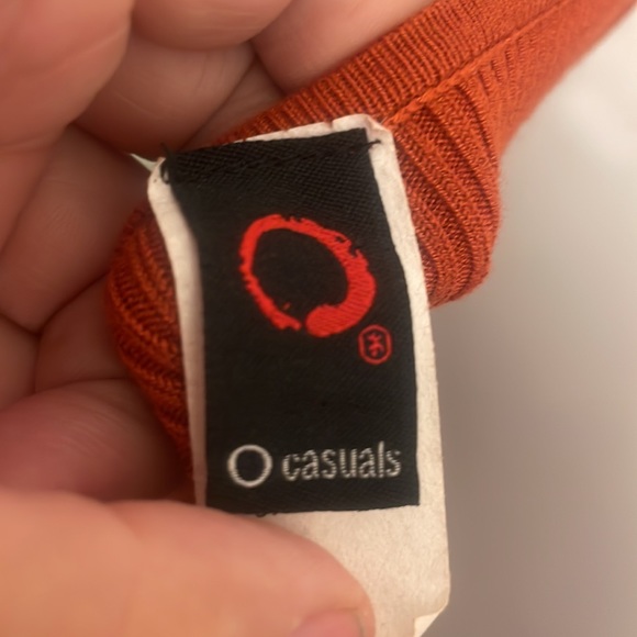 Burnt Orange Ribbed embellished beaded halter top size Large - Picture 6 of 9